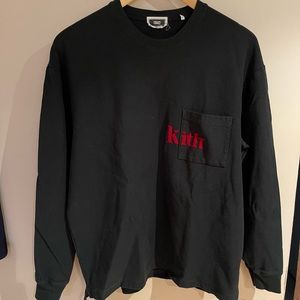 Kith Forest Green Logo Longsleeve size Small
